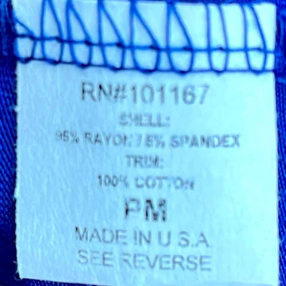 Cha Cha Vente Blue Ruffle Trimmed Tank Top; Size PM - Picture 8 of 8